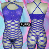 ‼️DISCOUNTED‼️ Full Crystal Rompers with Scrunch