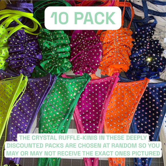 ‼️BULK/WHOLESALE‼️ CRYSTAL RUFFLE-KINIS