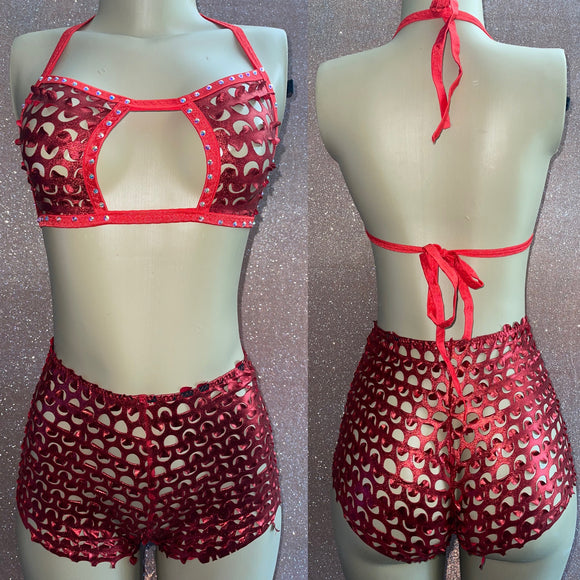 BRAT Shorts Exotic Dancewear Sets - PUNCH STAMP