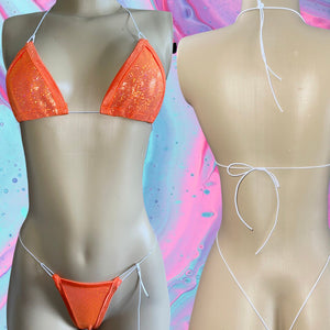 ORANGE HOLOGRAPHIC Micro Bikinis