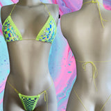 GREEN HOLOGRAPHIC Micro Bikinis